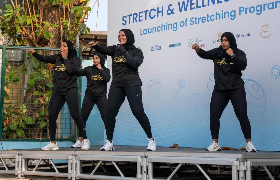 ހުޅުލޭގައި ކުރިއަށްދިޔަ "ސްޓްރެޗިން ޕްރޮގްރާމް"ގެ ތެރެއިން. / ފޮޓޯ: އެމްއޭސީއެލް