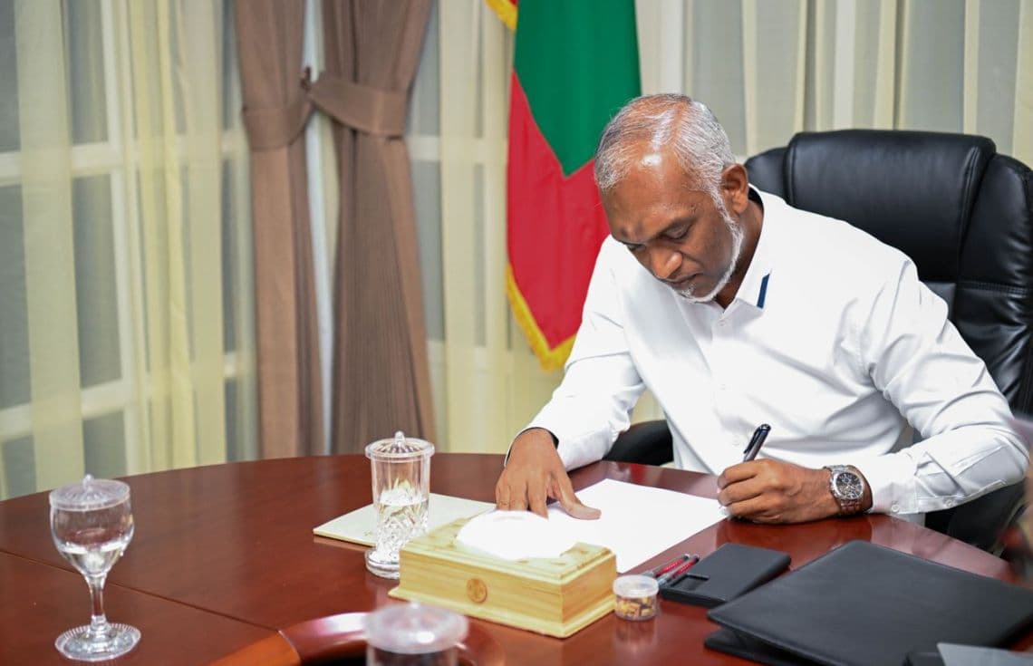 ރައީސުލްޖުމްހޫރިއްޔާ ޑރ. މުހައްމަދު މުއިއްޒު---ފޮޓޯ: ރައީސް އޮފީސް