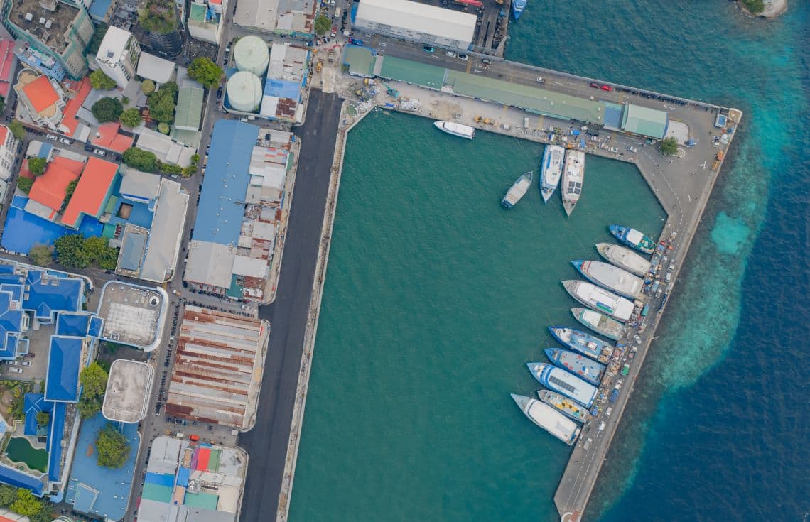 މާލެ ނޯތު ހާބަރު ސަރަހައްދު. މަގު ހެދުމަށްފަހު މި ސަރަހައްދު އުޅަނދުފަހަރަށް މިހާރު ވަނީ ހުޅުވާލާފަ---ފޮޓޯ:ޚުލާސާ