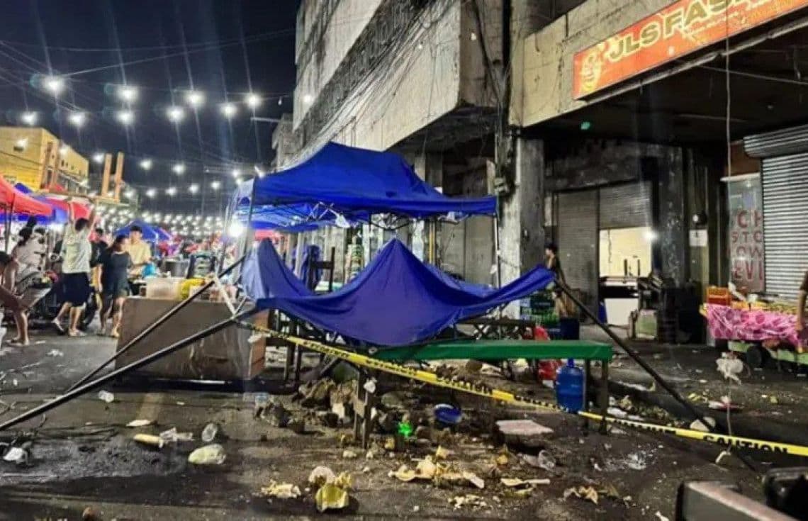 ފިލިޕީންސްގެ ސަރަހައްދަކަށް ބިންހެލުމަކުން އަސަރުކޮށްފައި--- ފޮޓޯ:ޕީޓީވީ ސޭބޯ