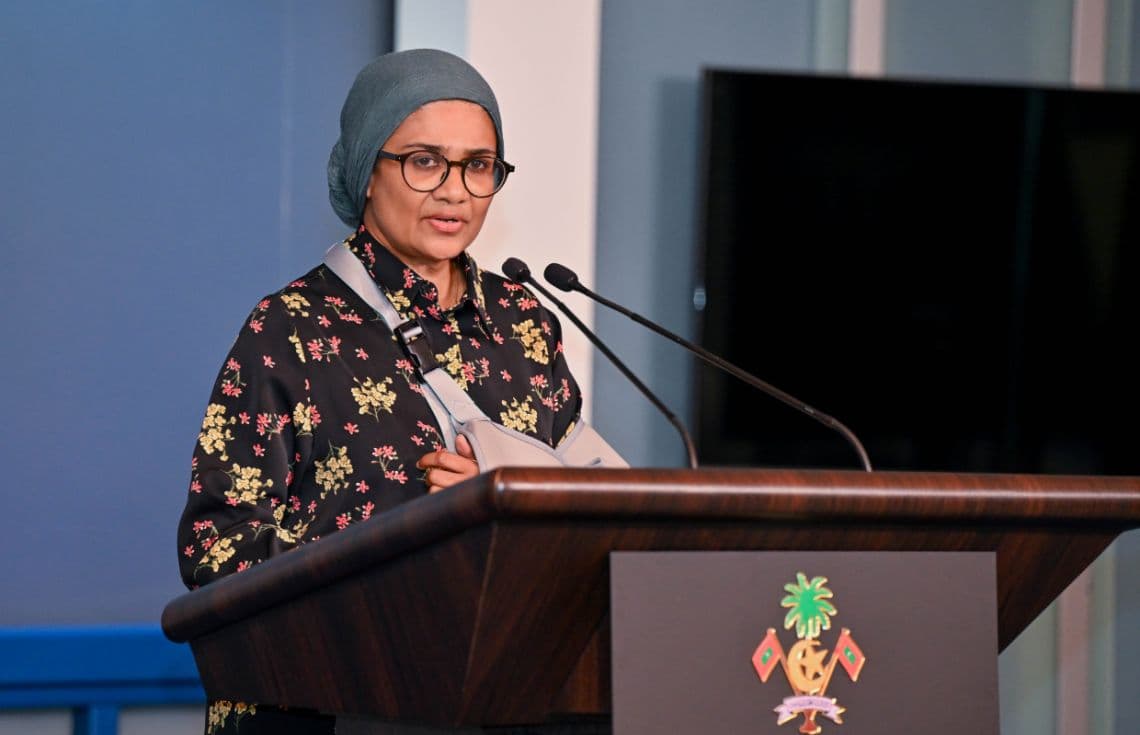 އެގްރިކަލްޗާ މިނިސްޓަރު ޑރ. މަރިޔަމް މާރިޔާ--- ފޮޓޯ: ރައީސް އޮފީސް