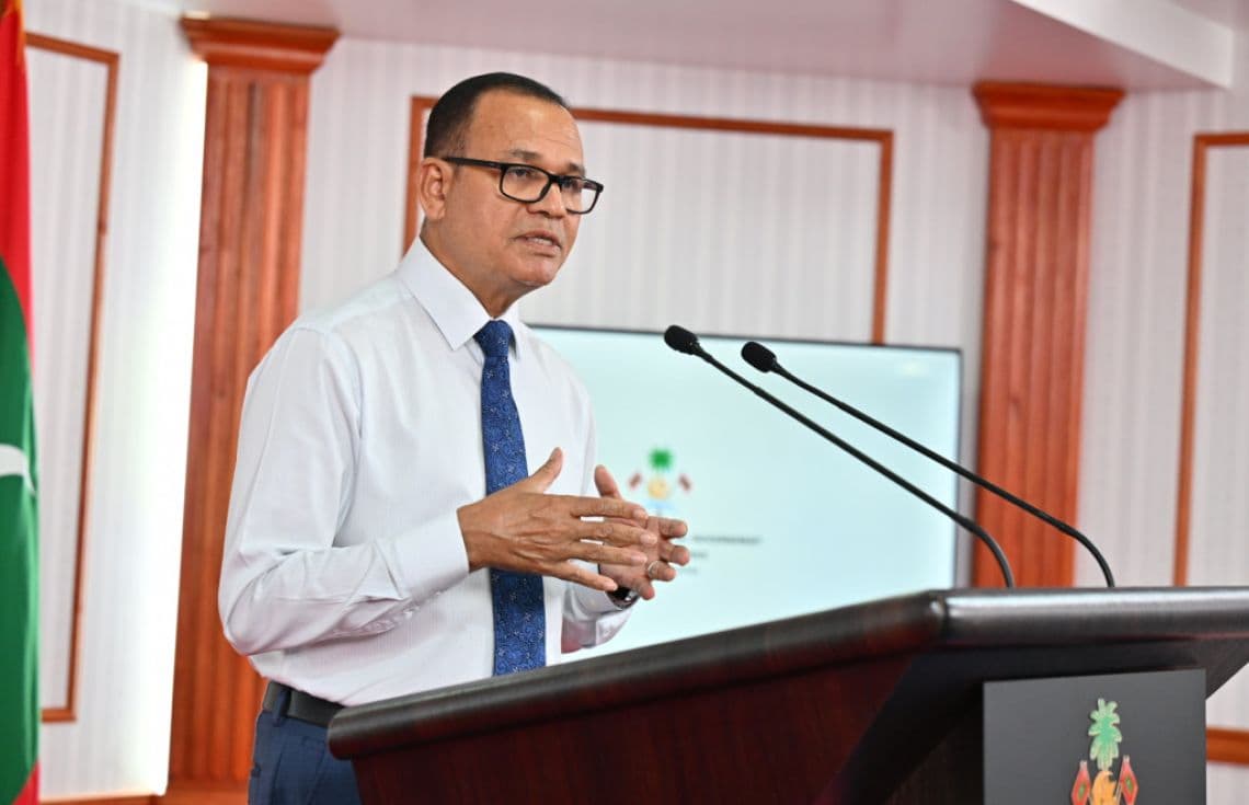 ސިޓީސް، ލޯކަލް ގަވަމަންޓް އެންޑް ޕަބްލިކް ވޯކްސް މިނިސްޓަރު، އާދަމް ޝަރީފު އުމަރު---ފޮޓޯ: ރައީސް އޮފީސް