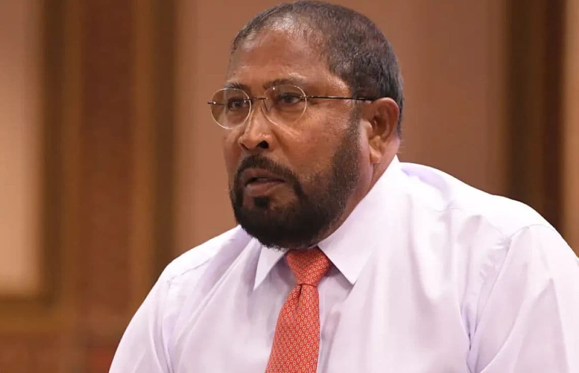 ޖުމްހޫރީ ޕާޓީގެ ލީޑަރު ގާސިމް އިބްރާހިމް---ފޮޓޯ: މަޖިލިސް