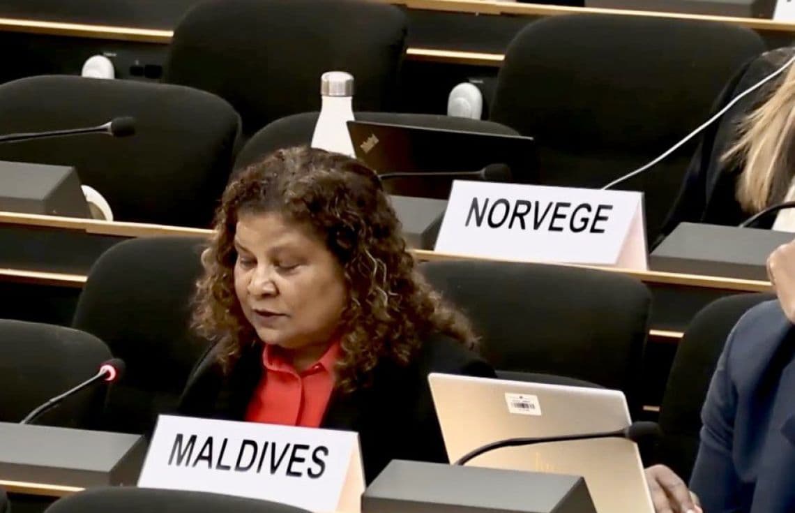ޑރ. ސަލްމާ ރަޝީދު އދ. ގެ ބައްދަލުވުމުގައި ރާއްޖޭގެ ފަރާތުން ބަޔާން އިއްވަނީ---ފޮޓޯ:ފޮރިން މިނިސްޓްރީ