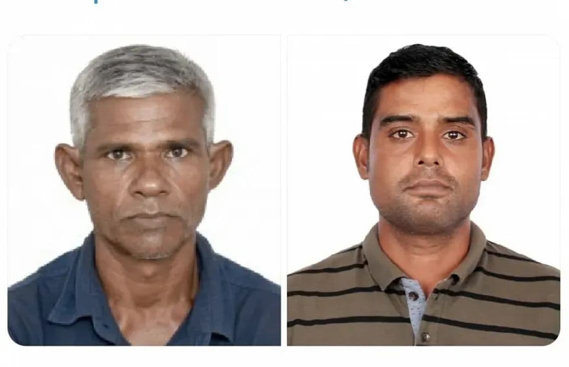 މައްސަލައިގައި މަރާލި ބަންގުލަދޭޝްގެ ލިންޓަނު އަދި އޭނާ މަރާލިކަމަށް ތުހުމަތު ކުރާ ނިޒާމު---ފޮޓޯ:މޯލްޑިވްސް ޕޮލިސް ސާވިސް