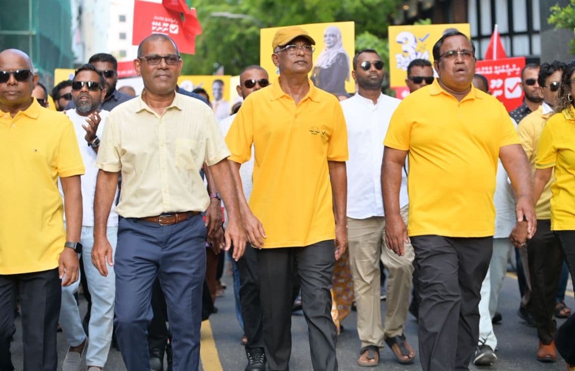 ކައުންސިލް އިންތިހާބުގެ ކެމްޕެއިން ނިންމުމުގެ ހަރަކާތުގައި އެމްޑީޕީގެ އިސްވެރިން--