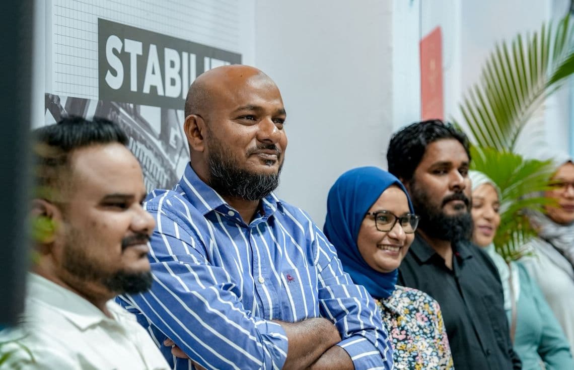 ބާރަށުގެ ދާއިރާގެ އިއްޒަތްތެރި މެމްބަރު އިބްރާހީމް ޝުޖާއު މިރޭ ބޭއްވި ޕީއެންސީ އިވެންޓުގައި. / ފޮޓޯ: ޕީއެންސީ