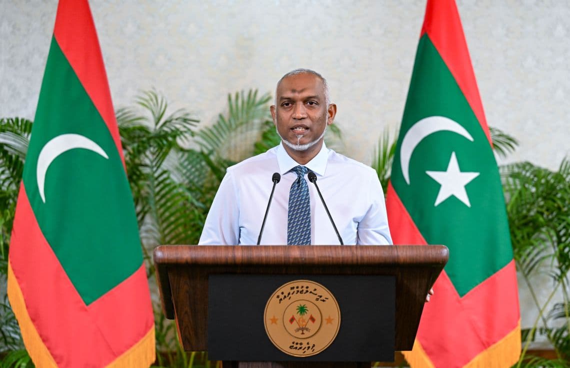ރައީސުލްޖުމްހޫރިއްޔާ ޑރ. މުހައްމަދު މުއިއްޒު މިއަދުގެ ނޫސްވެރިންގެ ބައްދަލުވުމުގައި---ފޮޓޯ: ރައީސް އޮފީސް