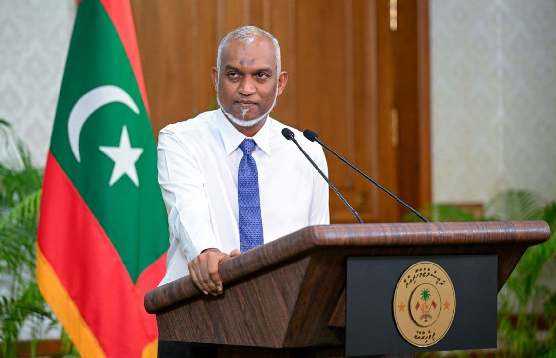 ރައީސުލްޖުމްހޫރިއްޔާ ޑރ. މުހައްމަދު މުއިއްޒު ނޫސްވެރިންގެ ބައްދަލުވުމުގައި --- ފޮޓޯ: ރައީސް އޮފީސް