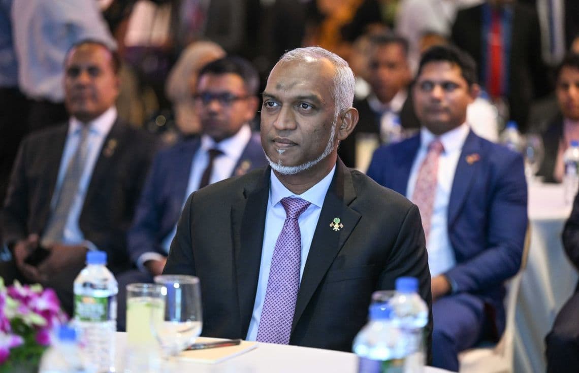 މޯލްޑިވްސް - ސްރީލަންކާ ބިޒްނަސް ފޯރަމްގައި ރައީސް ޑރ. މުއިއްޒު. /ފޮޓޯ: ޚުލާސާ