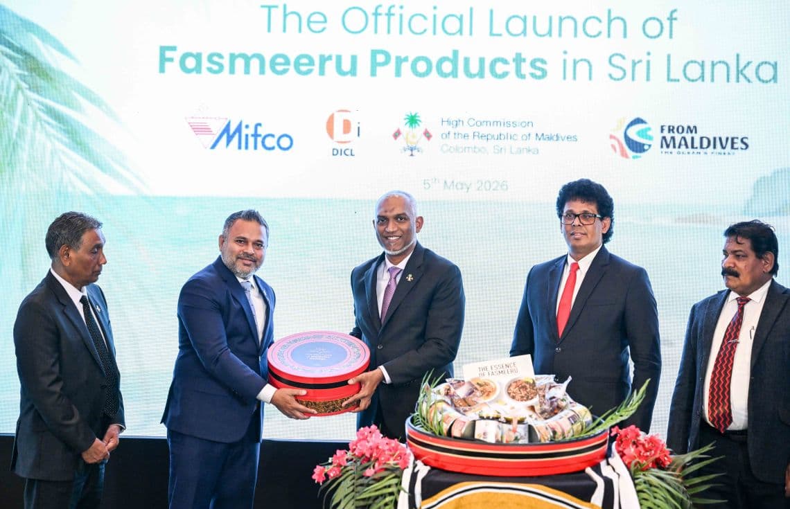 މިފްކޯގެ އުފެއްދުންތައް ލަންކާގައި ލޯންޗުކުރުން. / ފޮޓޯ: ރައީސް އޮފީސް