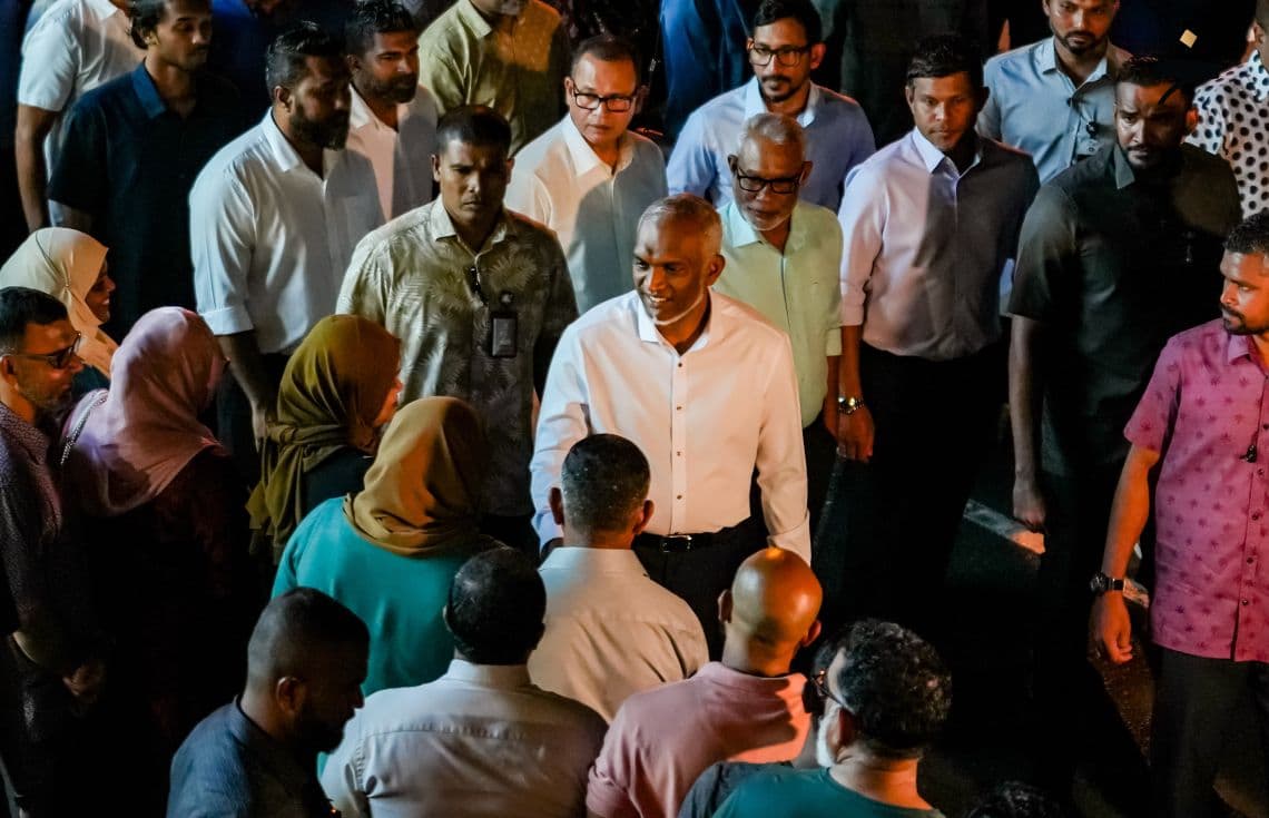 ޕީއެންސީގެ ޖަލްސާއަކަށް ރައީސް ވަޑައިގަންނަވަނީ. / ފޮޓޯ: ޕީއެންސީ
