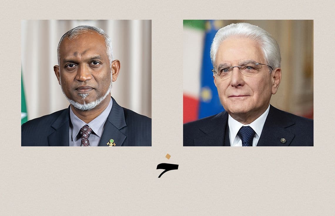 އިޓަލީގެ ރައީސް ސާޖިއޯ މަޓަރެއްލާ އަދި ރައީސް ޑރ. މުހައްމަދު މުއިއްޒު---