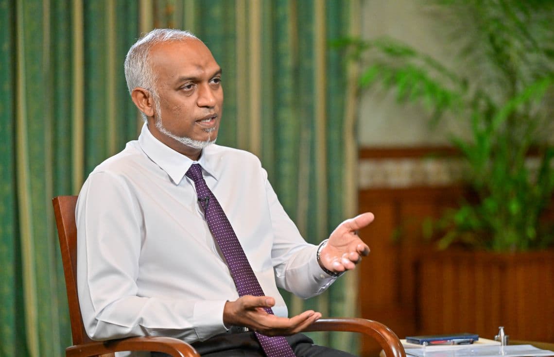 ނެޝަނަލް ޗެޓް ޕްރޮގްރާމްގައި ރައީސް ވާހަކަފުޅުދައްކަވަނީ. / ފޮޓޯ: ރައީސް އޮފީސް