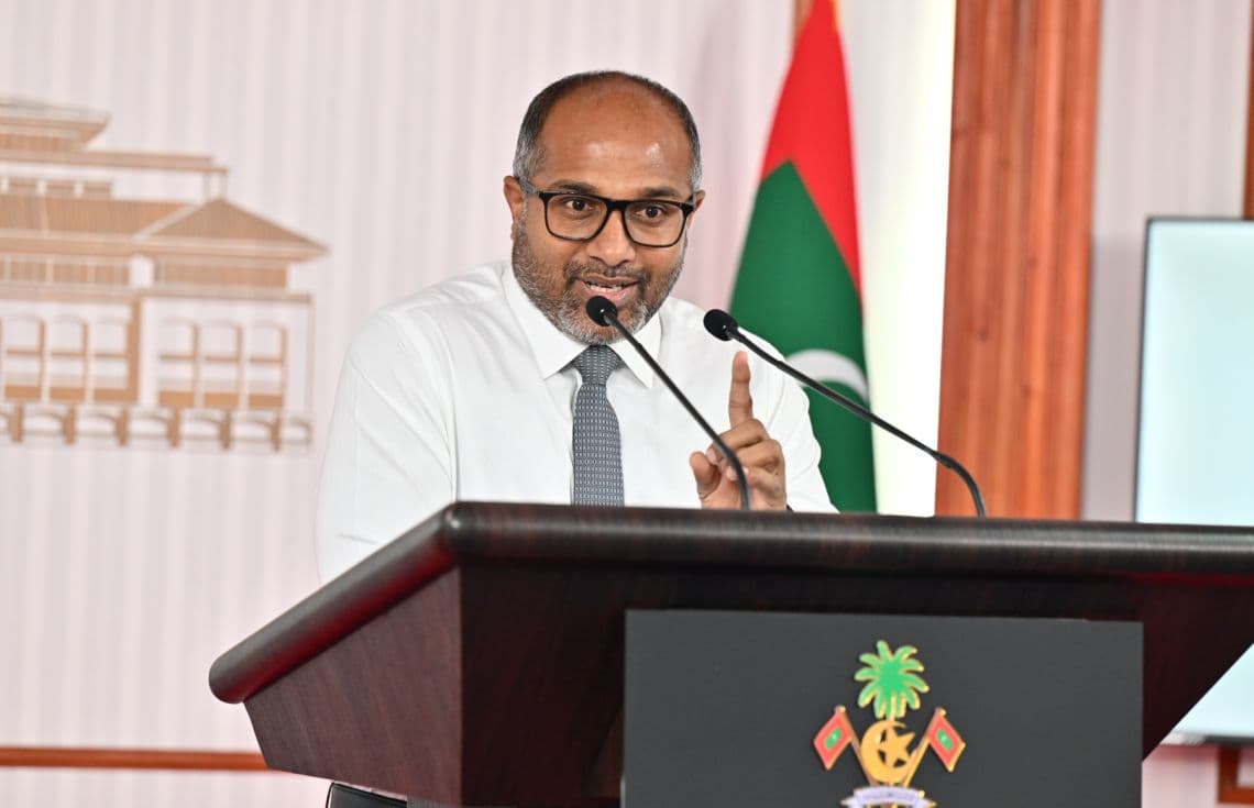 ހޯމް މިނިސްޓަރު އަލީ އިހުސާން. / ފޮޓޯ: ރައީސް އޮފީސް