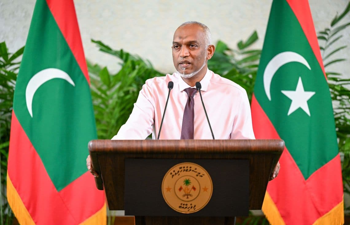 ނޫސްވެރިންގެ ބައްދަލުވުމުގައި ރައީސް ޑރ. މުއިއްޒު. / ފޮޓޯ: ރައީސް އޮފީސް