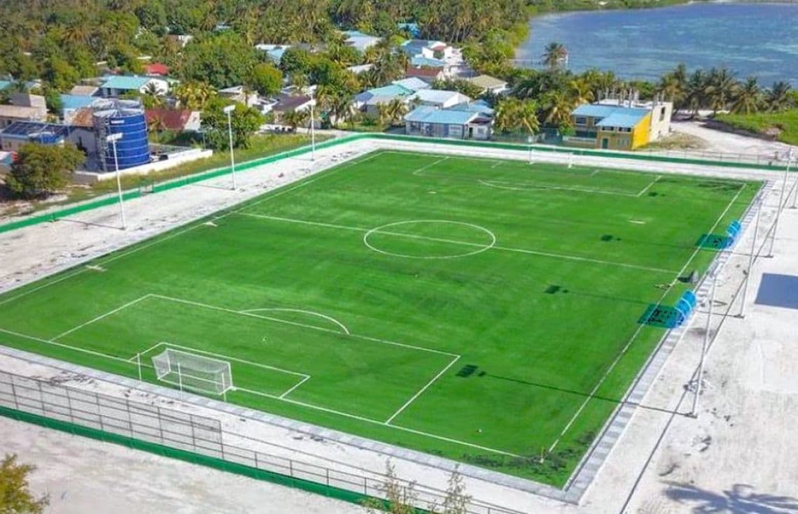 ތަރައްގީކުރި ފަރެސްމާތޮޑާގެ ފުޓްބޯޅަ ދަނޑު. / ފޮޓޯ: އެމްޓީސީސީ