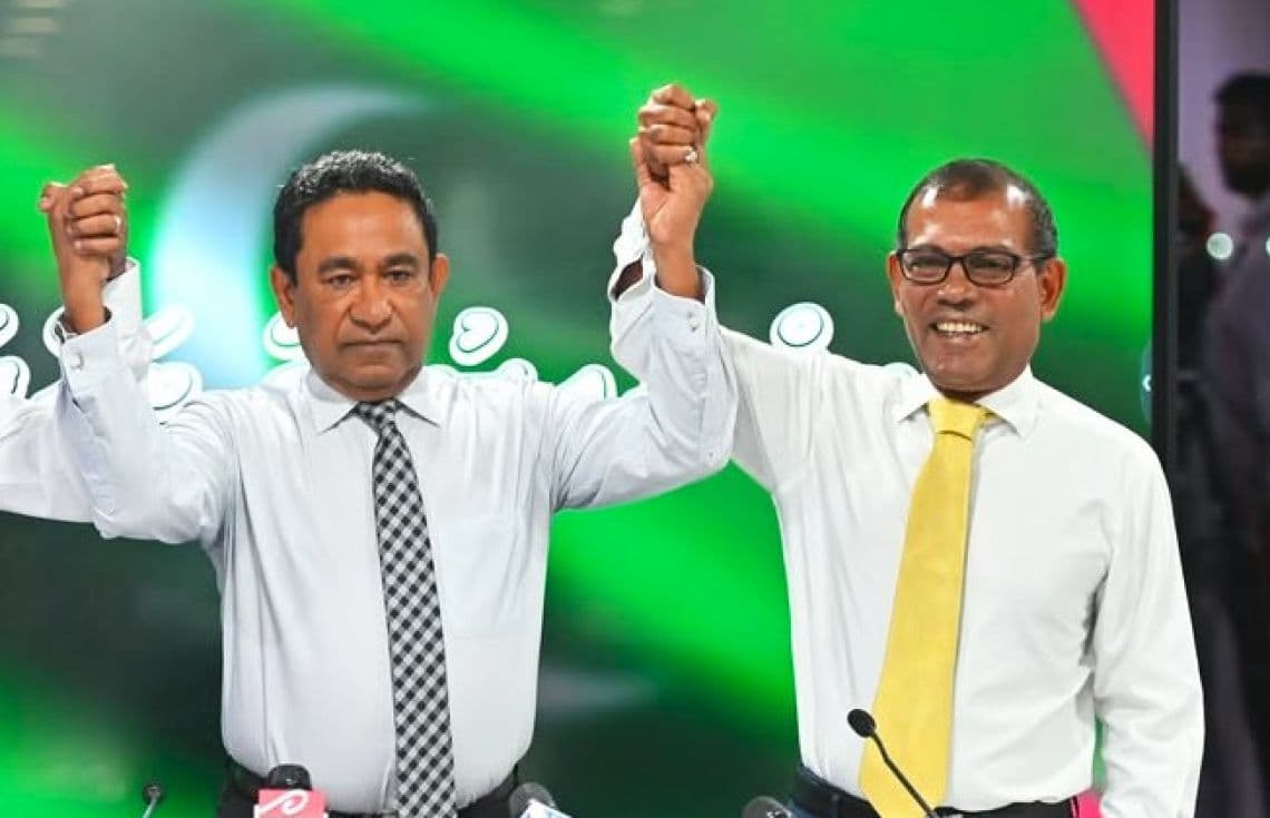 ތިން ރައީސުންގެ ބައްދަލުވުމުގެ ތެރެއިން. / ފޮޓޯ: މުހައްމަދު އަފްރާހް