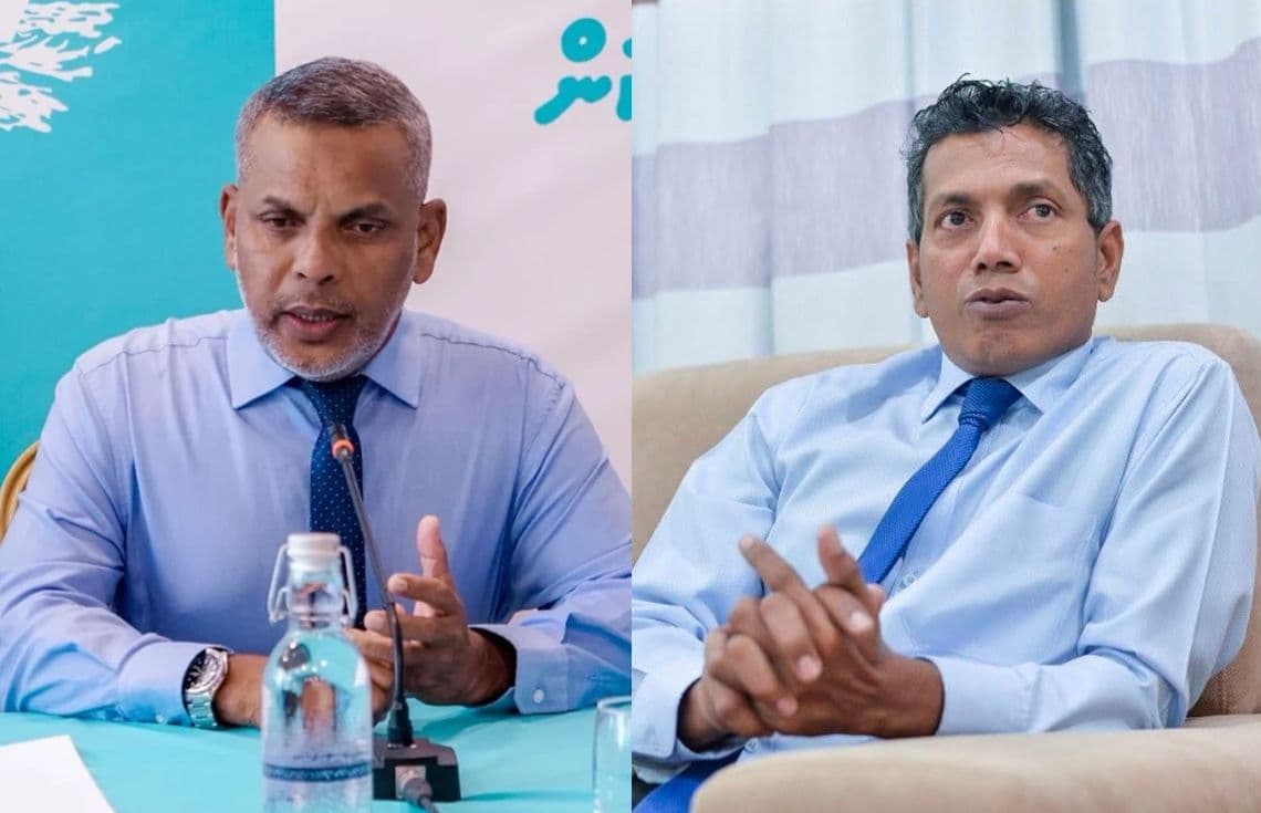 އެމްޑީޕީ ކެންޑިޑޭޓް ސޯބެ އަދި ޕީއެންސީގެ ކެންޑިޑޭޓް ސޮޑާ. މި އިންތިހާބު ހަނިގޮތަކަށް ކާމިޔާބުކުރީ ސޯބެ---