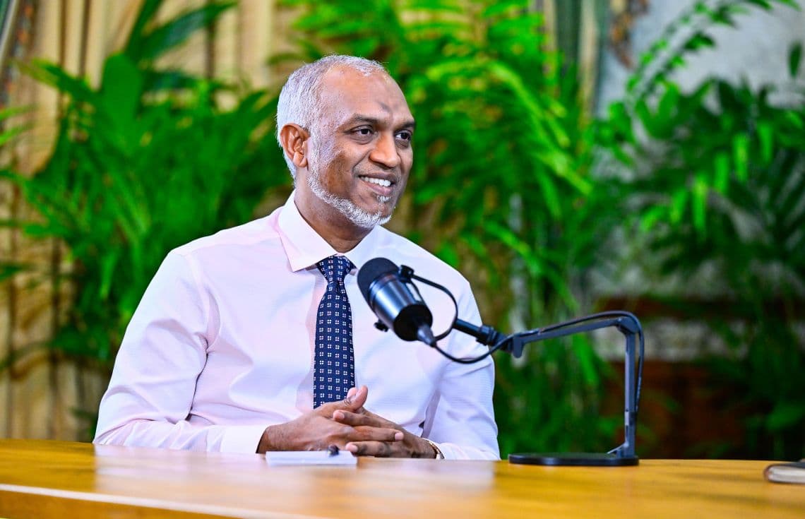 ނެޝަނަލް ޗެޓް ޕްރޮގްރާމުގައި ރައީސް ވާހަކަފުޅުދައްކަވަނީ. / ފޮޓޯ: ރައީސް އޮފީސް