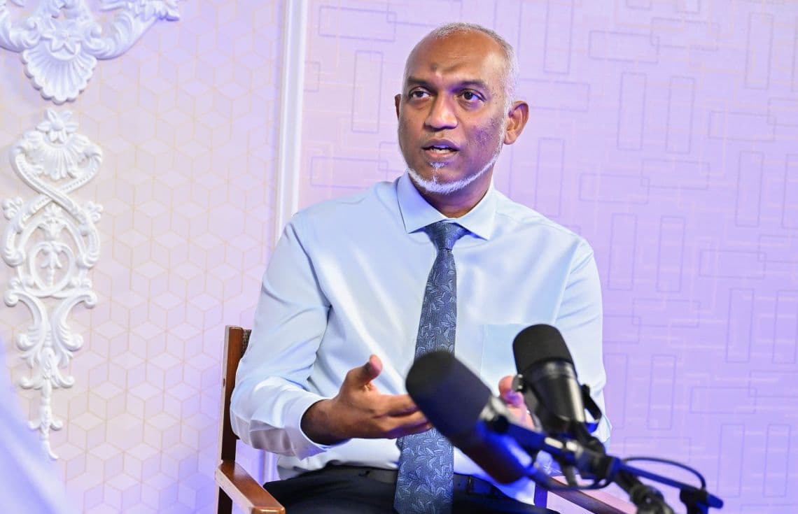 "ދަ ޕަލްސް" ޕްރޮގްރާމުގައި ރައީސް ވާހަކަފުޅުދައްކަވަނީ. / ފޮޓޯ: ރައީސް އޮފީސް