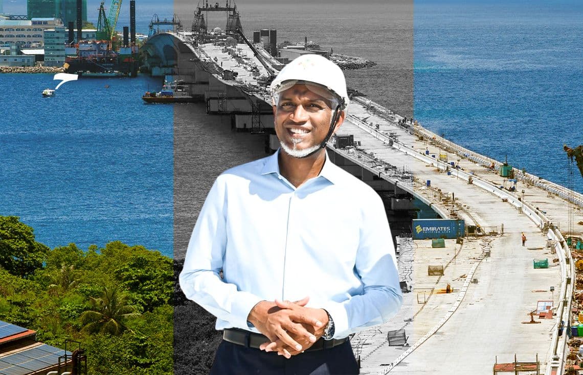 ރައީސް މުއިއްޒު ވެރިކަމާ ހަވާލުވިފަހުން ތިލަމާލެ ބުރިޖުގެ މަސައްކަތް ވަނީ ހަލުވިކަމާއެކު ކުރިއަށް ގޮސްފައި---