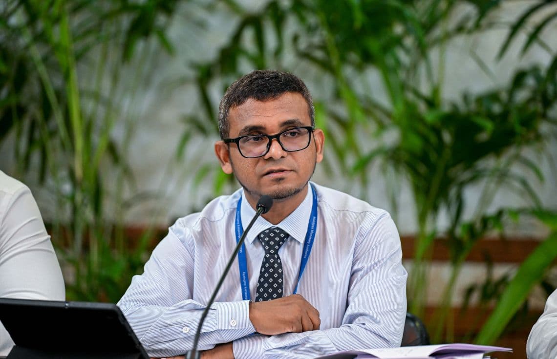 ރައީސް އޮފީހުން ބޭއްވި ޕްރެސްގައި ގަވަރުނަރު މުނައްވަރު ވާހަކަފުޅު ދައްކަވަނީ. / ފޮޓޯ: ރައީސް އޮފީސް