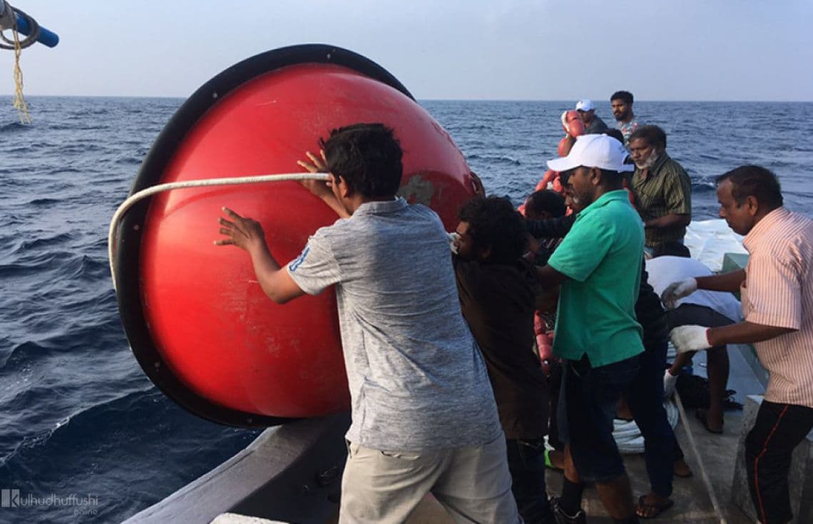 ބޮޑު ތިލަދުންމަތީ 3 ސަރަހައްދެއްގައި އަލުން ކަނދުފަތި އެޅުން. / ފޮޓޯ؛ މަސްވެރިކަމާބެހޭ ވުޒާރާ.