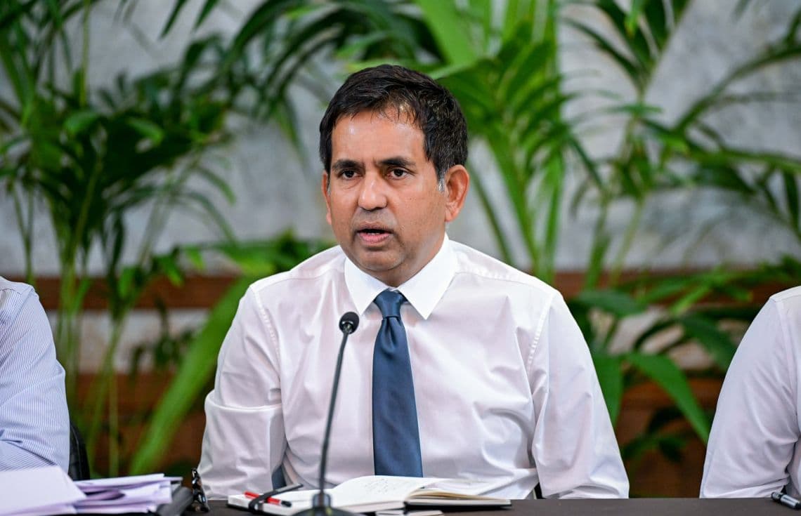 އިގްތިސާދީ ތަރައްގީއާއި ދަތުރުފަތުރާއި ވިޔަފާރިއާ ބެހޭ ވަޒީރު މުހައްމަދު ސައީދު / ފޮޓޯ: ރައީސް އޮފީސް