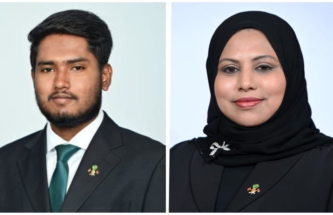 މިނިސްޓަރ ހީނާ ވަލީދު (ކ)، އިބްރާހީމް އަބާން އަބްދުލް ލަތީފް (ވ)---