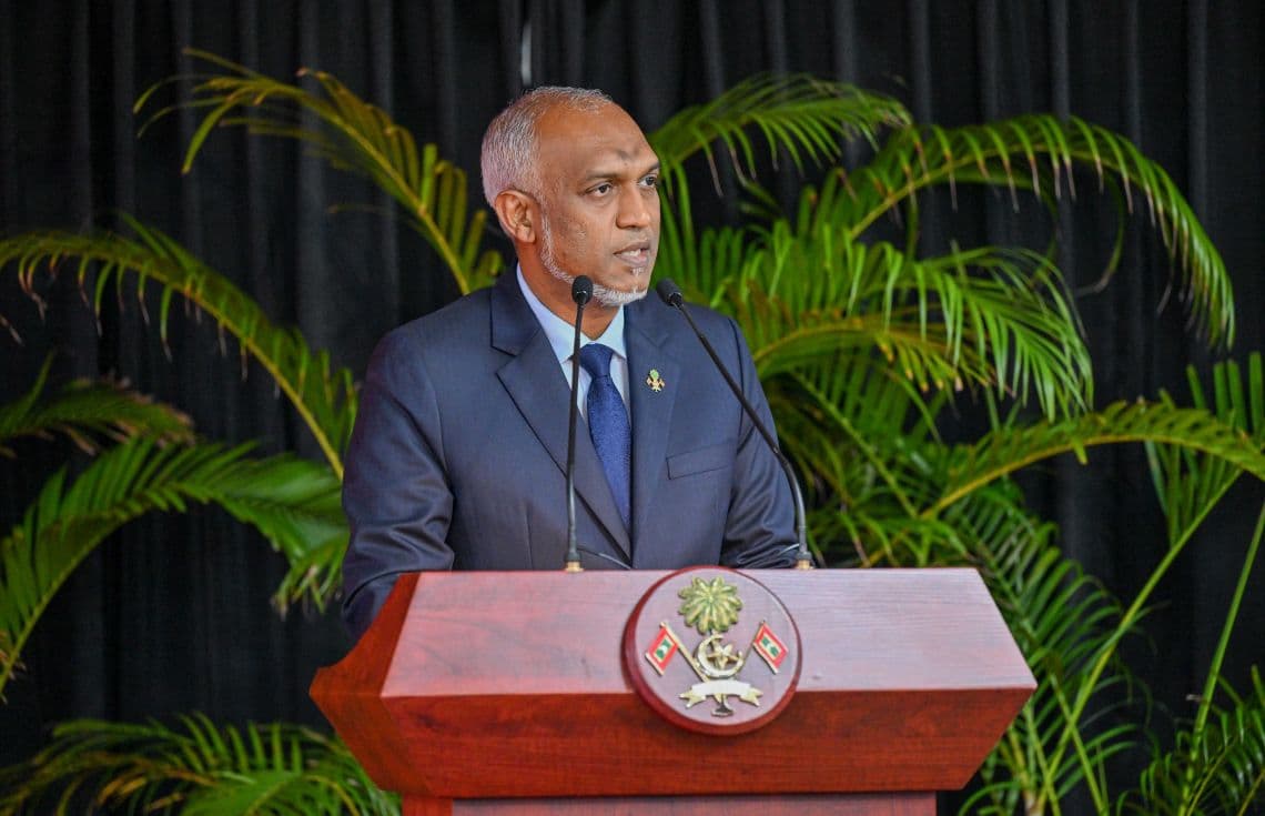 "ޒުވާން ހަތީބުންގެ ގައުމީ މަހާސިންތާ" ގައި ރައީސުލްޖުމްހޫރިއްޔާ ޑޮކްޓަރ މުޙައްމަދު މުޢިއްޒު | ފޮޓޯ: ރައީސް އޮފީސް