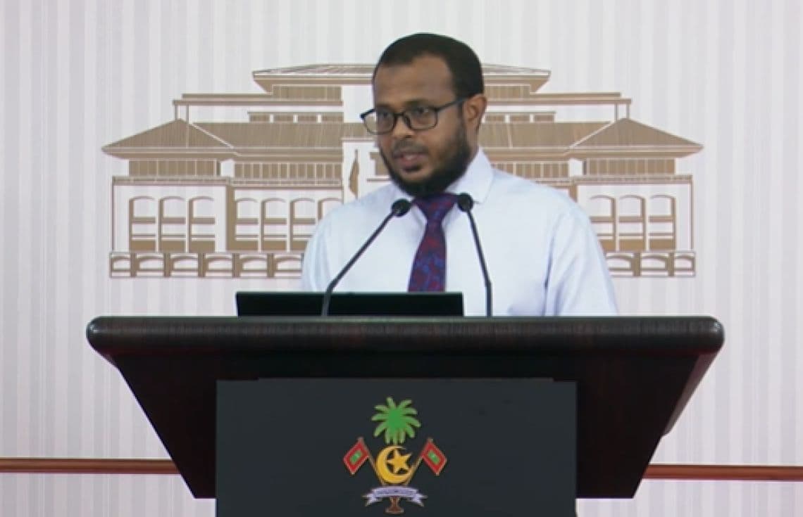 މިއަދު އެންވައެރމެންޓް މިނިސްޓްރީއިން ބޭއްވި ނޫސްވެރިންގެ ބައްދަލުވުމުގެ ތެރެއިން / ފޮޓޯ: ރައީސް އޮފީސް
