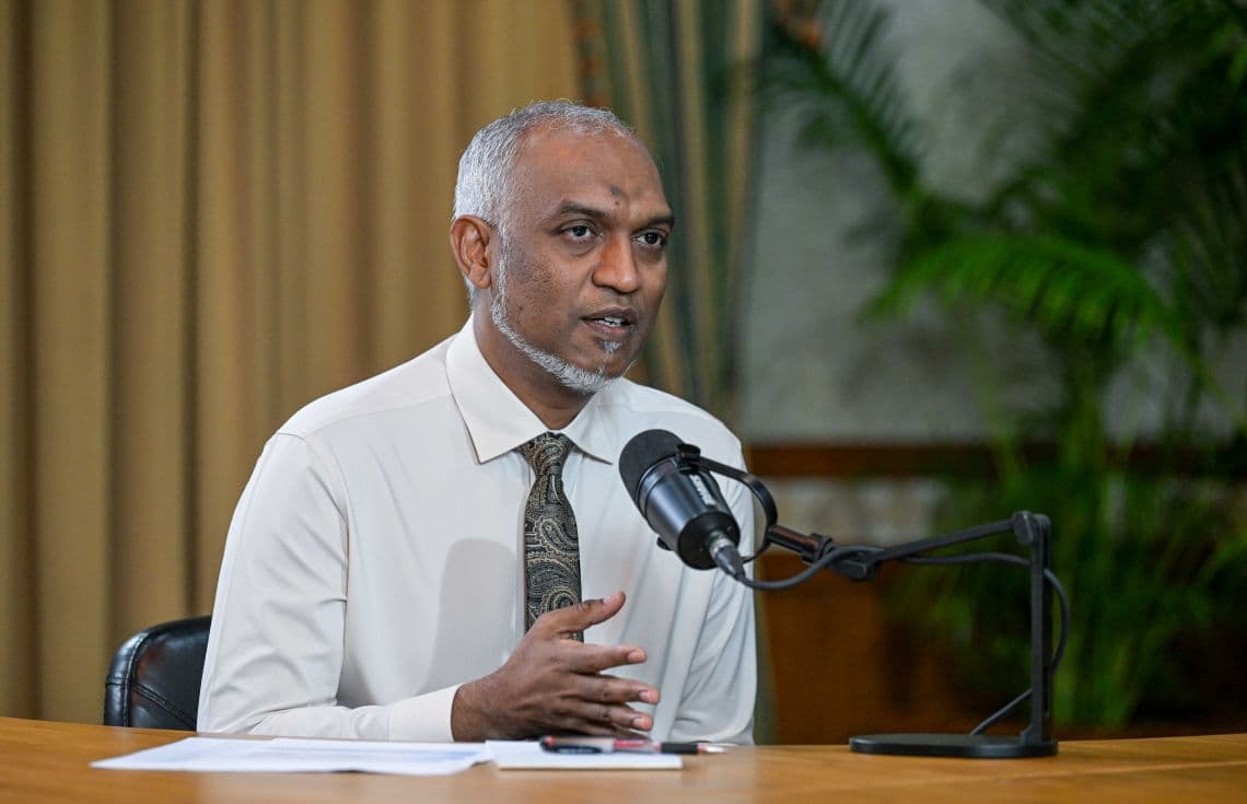ނެޝަނަލް ޗެޓް ޕްރޮގްރާމުގައި ރައީސް ވާހަކަފުޅު ދައްކަވަނީ. / ފޮޓޯ: ރައީސް އޮފީސް