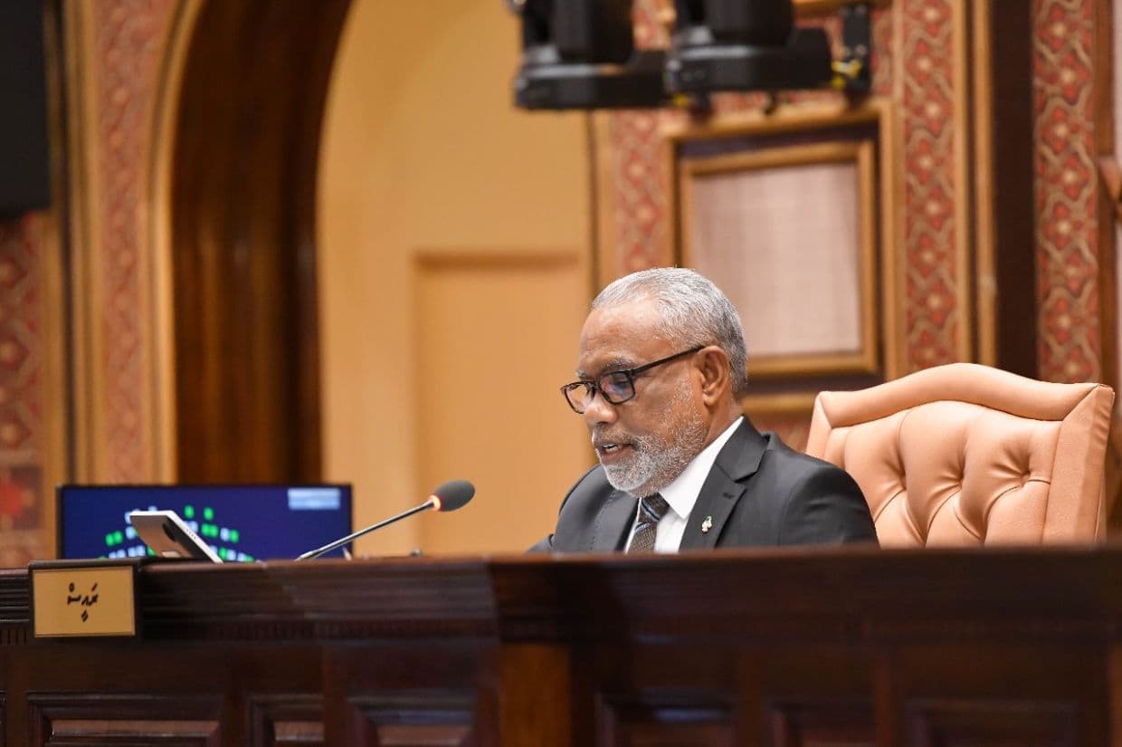 ރައްޔިތުންގެ މަޖިލީހުގެ ރައީސް އަބްދުއްރަހީމް އަބްދުﷲ. / ފޮޓޯ: މަޖިލިސް