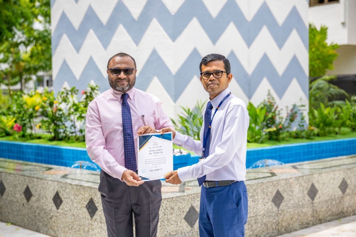 ސްޓެލްކޯއިން އިސްލާމީ މަރުކަޒުގެ މަސްފެންގަނޑު މަރާމާތުކުރުމަށް ފަހު އިސްލާމިކް މިނިސްޓްރީއާ ޙަވާލުކުރުން. / ފޮޓޯ: މިނިސްޓްރީ