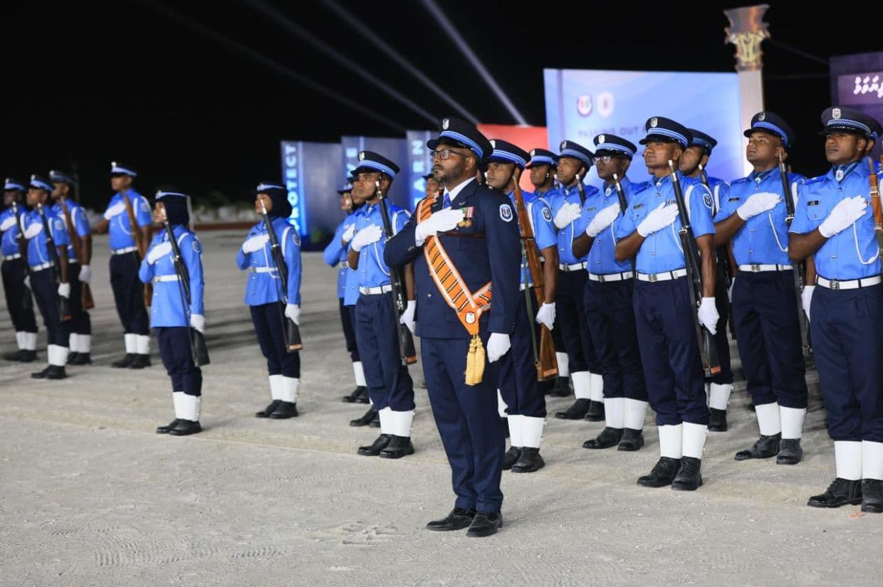 ފުލުހުންގެ 37 ވަނަ އަސާސީ ތަމްރީނު ކޯހުގެ ދަސްވެނިވުން. / ފޮޓޯ: ފުލުހުން
