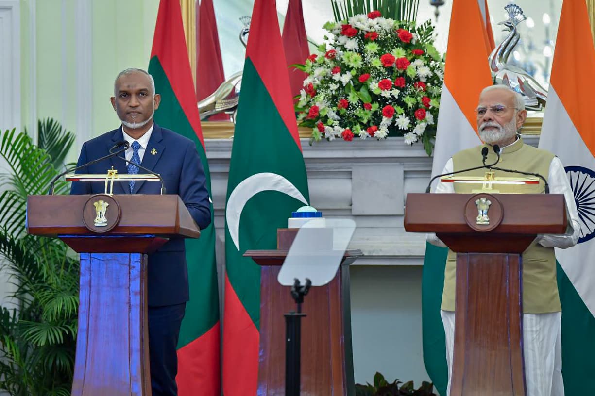ރައީސް މުއިއްޒު ރައީސް އިންޑިއާއަށް ކުރައްވަމުން ގެންދަވާ ރަސްމީ ދަތުރުފުޅުގެ ތެރެއިން/ފޮޓޯ: ރައީސް އޮފީސް